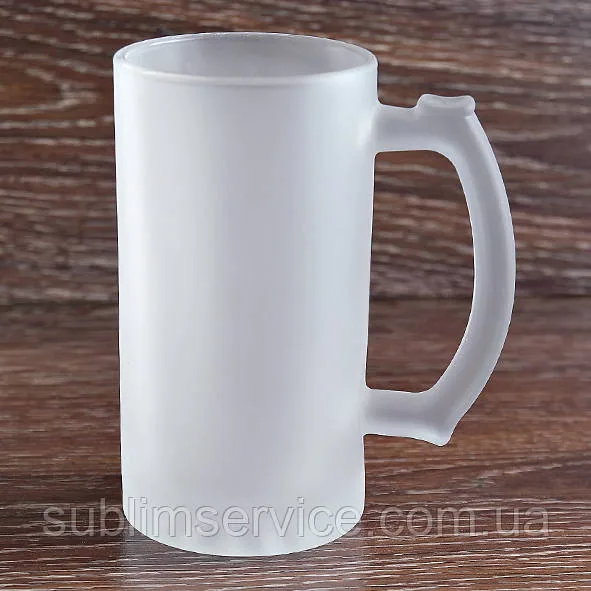 Beer glass for sublimation, matte glass (500ml)
