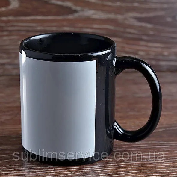 Colored sublimation mug with print area/330mm (Black)