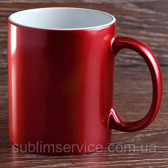 Sublimation mug metallic/330ml. (Red)