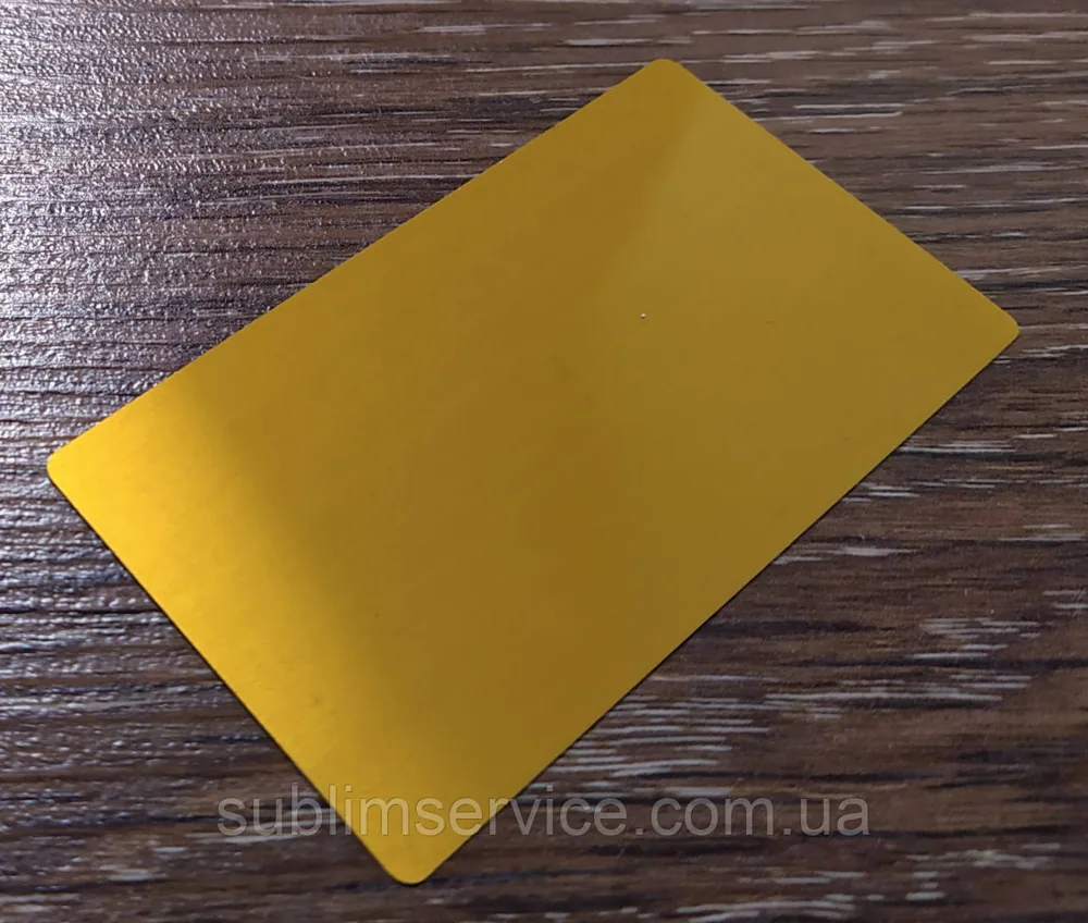 Sublimation business card Rectangular corner radius 3 mm (glossy gold 46x86mm)