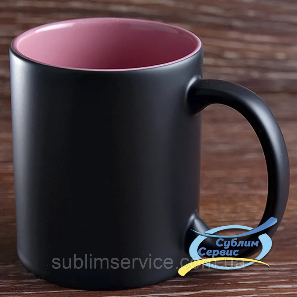 Sublimation color-changing (magic) mug, colored inside/330ml (Pink)
