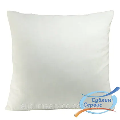 Подушка плюшева для сублімації. Молочно білий 35*35