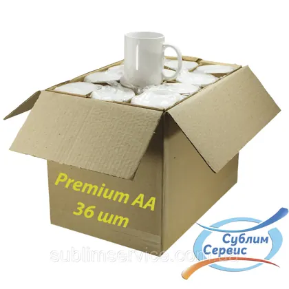 Чашка сублімаційна  біла.Premium АА/330мл