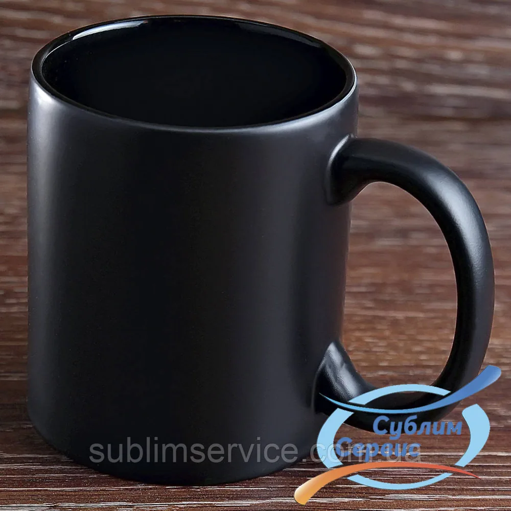 Sublimation color-changing (magic) mug, colored inside/330 ml. (BLACK)