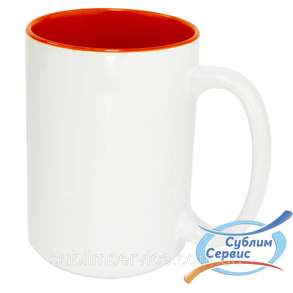 Чашка сублімаційний BIG 425мл,кольорова всередині (Помаранчева).