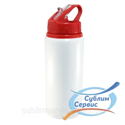 Бутилка для сублімації з дозатором 600 мл. (Червона кришка)