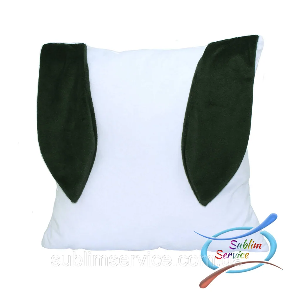 Plush sublimation pillow. Black ears 35*35