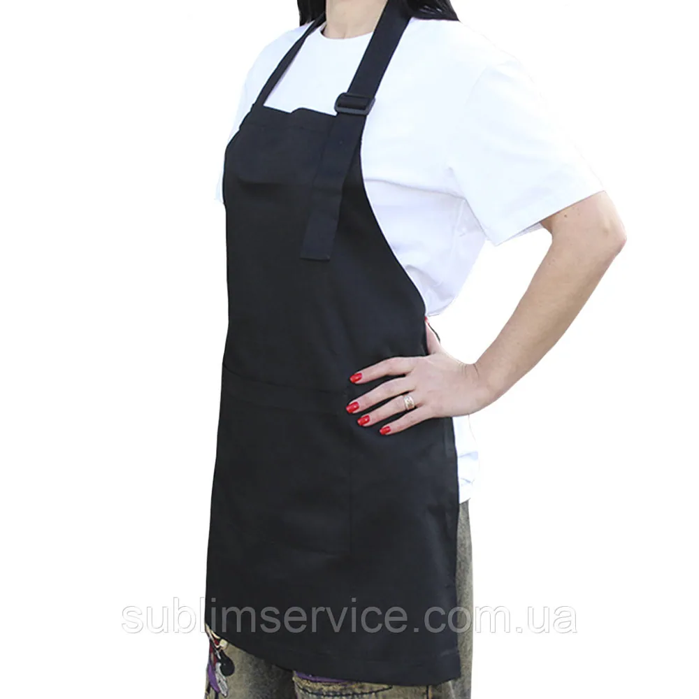 Black twill apron